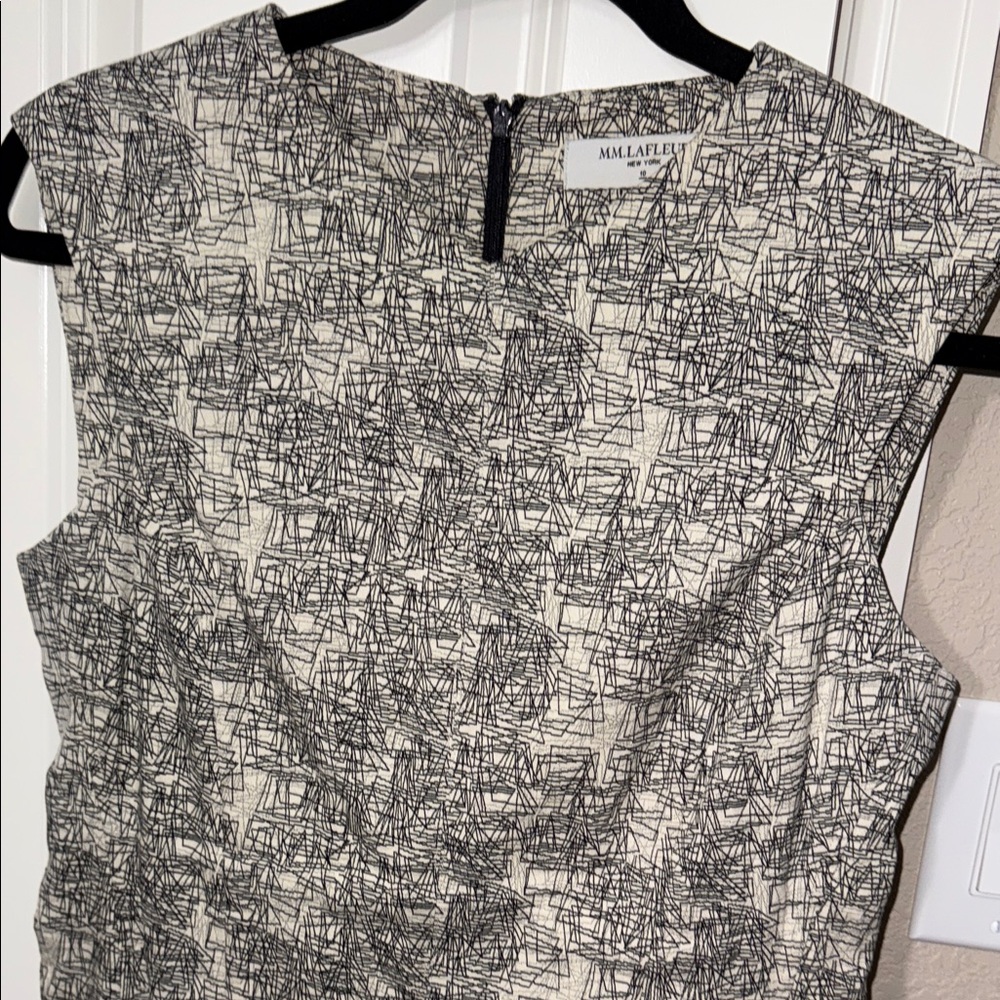 MM Lafleur Textured Black and Cream Midi Dress - Picture 8 of 10
